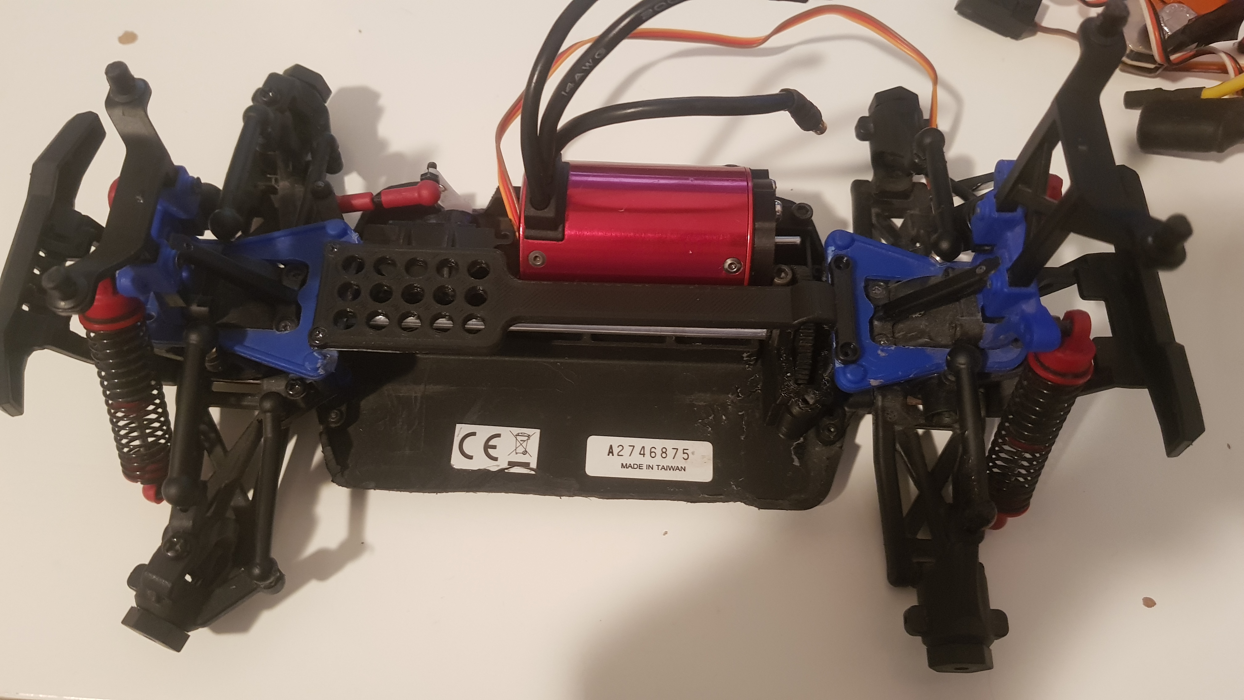 The second power system was never fitted in the car, however in 2021 I happened to have a spare 1/10 power system and began designing a new mount to fit it. This system was far too big for this car, thus making it a perfect choice.